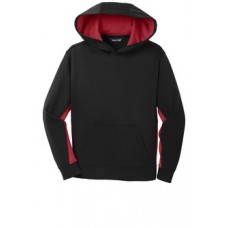 Sport-Tek® Youth Sport-Wick® Fleece Colorblock Hooded Pullover